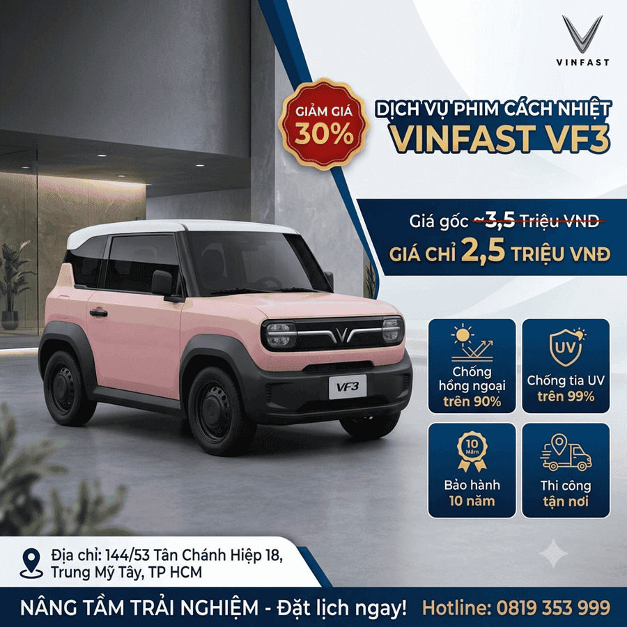Dán phim cách nhiệt Vinfast VF3
