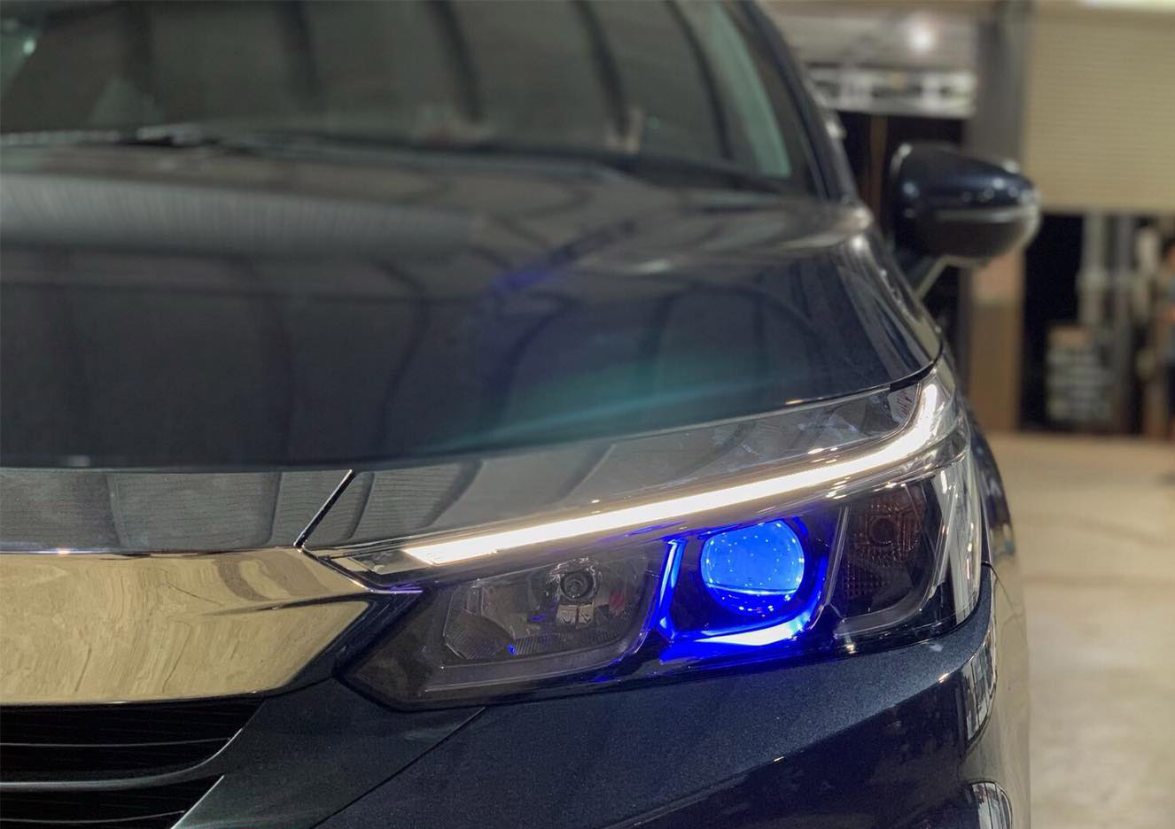 Độ đèn bi Led chô Honda City