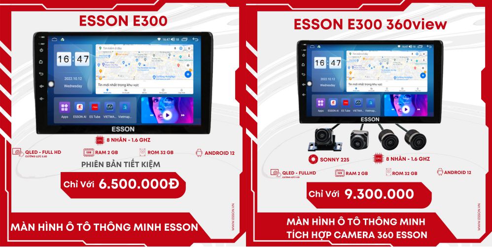 Giá bán màn hình Esson E300 và 360 view